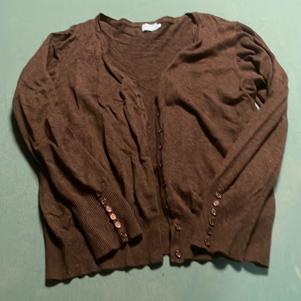 Black button up women’s sweater cardigan casual dressy